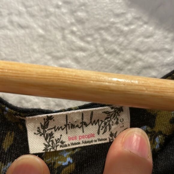 Intimately Free People Turnt Bodysuit in Night Combo Black Floral Size Large - Picture 6 of 9